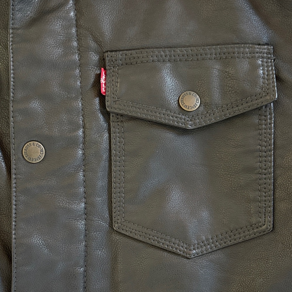 Levi's Sherpa Lined Leather Jacket - Picture 4 of 6